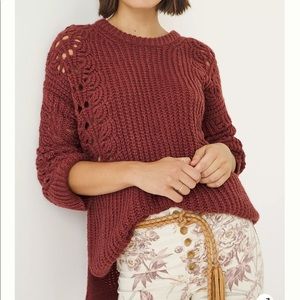 ANTHROPOLOGIE PILCRO DEVENNE POINTELLE PULLOVER